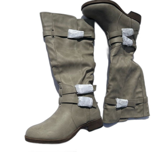 Journee Collection - Women's Bite Riding Boot Taupe - Size 6 1/2 - Picture 4 of 6